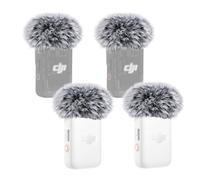 YOUSHARES 4 Pièces Bonnette Micro Anti Vent Compatible avec DJI Mic 2 Lavalier sans Fil et OSMO Pocket 3 Créateur, Mousse Micro en Fourrure Filtre Anti Pop Professionel Adapté à DJI Mic 2