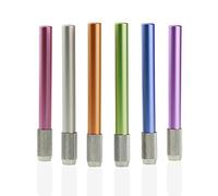 YOUSHARES 72 Slots Crayon de Couleur Coque avec 6 Pcs Crayon Extender Bundle - Portable Toile Fermeture Éclair Sac de Crayon et Crayon Aluminium Extender pour Crayons de Couleur et stylos Extender