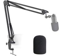 YOUSHARES AT2020 Support de Micro avec Bonnette - Pied de Microphone avec Anti Pop en Mousse pour Audio Technica AT2020 AT2035 USB