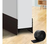 YOUSHARES Bas de Porte Isolant Froid, Joint Bas de Porte Isolation Phonique, Bande D'étanchéité, Boudin de Porte Anti Courant D'air Calfeutrer Porte （Noir, 1M）