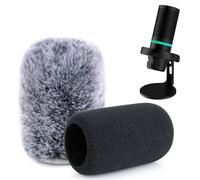 YOUSHARES Bonnette Micro Anti-Pop, Filtre Anti Pop en Fourrure pour HyperX Duocast Micro, Mousse Micro Anti Vent Professionel Compatible avec HyperX Duocast (2 Pièces)