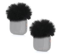 YOUSHARES Bonnette Micro Anti-Vent Compatible avec DJI Mic 3, Mousse Micro en Fourrure Anti-Pop, Filtre Anti-Pop Pour Micro sans Fil DJI Mic 3, Micro Cravate Bonnette pour Vlog, Streaming (Noir)