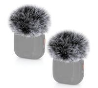 YOUSHARES Bonnette Micro Anti-Vent Compatible avec DJI Mic 3, Mousse Micro en Fourrure Anti-Pop, Filtre Anti-Pop Pour Micro sans Fil DJI Mic 3, Micro Cravate Bonnette pour Streaming (Noir/Blanc)