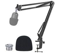 YOUSHARES Bras Boom compatible avec Razer Seiren Mini bras de microphone, support de microphone avec protection anti-pop, support de micro professionnel avec mousse de filtre pop pour