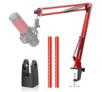 YOUSHARES Bras Micro, Support de micro Rouge pour Hyperx QuadCast, Pied de Micro Hyperx avec Microphone Tube de Fixation et Adaptateur de Montage de HyperX QuadCast et QuadCast s pour Studio, Gaming