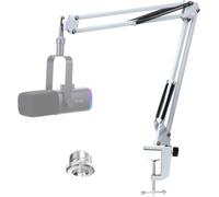 YOUSHARES Fifine AM8 Bras Micro Blanc, Support Micro Blanc Fifine USB Studio Micro avec Adaptateur à vis 3/8"" à 5/8"" pour Gaming