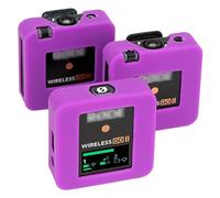 YOUSHARES Housse de Protection en Silicone pour Rode Wireless GO II Microphone, Rode Wireless GO 2 Micro Housse en Silicone pour Système (3PCS Violet)
