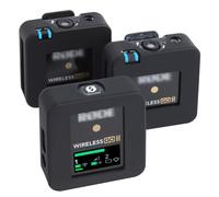 YOUSHARES Lot de 3 coques de protection en silicone compatibles avec RODE Wireless Go 2 Accessoires RODE Wireless Go II Noir