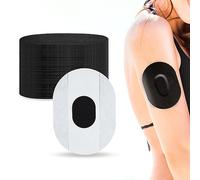YOUSHARES Patchs Dexcom G6, Lot de 40 Pansement Autocollant Dexcom G6, Protection Capteur Dexcom, Pansement Piscine Étanche Doux pour la Peau Noir