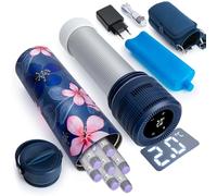 YOUSHARES Pochette Isotherme Insuline, Réfrigérateur Insuline Bouteille Réfrigérée Stylo d'Insuline Voyage 2-8℃ Affichage la Température, Boîte Glacière Électrique USB Transport Médicament, Magnolia