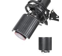 YOUSHARES QuadCast 2 Filtre Anti Pop - QuadCast 2 Microphone Écran Anti-Vent en Métal avec Couche de Mousse pour Améliorant la Qualité Sonore