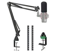 YOUSHARES Quadcast Bras de Flèche pour Microphone, Support de Bras de Ciseaux pour Hyperx Quadcast avec Filtre Anti-Pop, 2 attaches de câble pour organiser les câbles