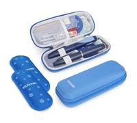 YOUSHARES - Trousse isotherme de voyage pour insuline, sac isotherme pour médicaments diabétiques GLP-1 pour Zepbound pour stylo Mounjaro, organisateur de fournitures diabétiques réfrigéré avec 2