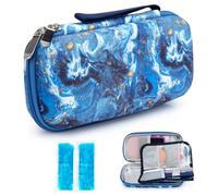 YOUSHARES Trousse Isotherme pour Diabetique avec Poche Glacière à Insuline - Pochette Isotherme Insuline, Sac Sacoche Transport Insuline Medicament Voyage pour Stylo Insuline, Seringue, Or Sable
