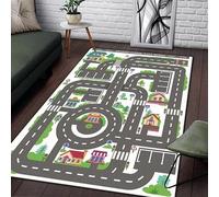 YOUSHIHUI Tapis d'autoroute de Circulation Urbaine pour Enfants, décoration de paillasson de canapé de Chambre d'enfant de Salon de Maison, Tapis de Sol antidérapant de Cuisine