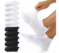 YouShow 10 Paires Chaussettes Basses Homme Femme, Confortables Chaussettes Courtes en Coton pour le Sport et les Loisirs Blanc Noir 35-38