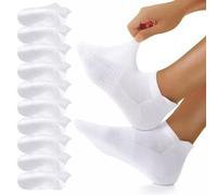 YouShow 10 Paires Chaussettes Homme Femme, Basses Coton Courtes Chaussettes Basses, Sport Respirant Antiderapante Socquettes Blanc 39-42
