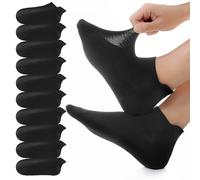 YouShow 10 Paires Chaussettes Homme Femme, Noir Sport Coton Socquettes Respirant Courtes Chaussettes Basses Femmes Antiderapante, Convient Pour Le Travail, Les Loisirs 35-38