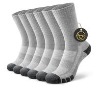 YouShow 3 Paires Chaussettes Homme Femme, Laine Mérinos Chaussettes Randonnée, Rembourrées Chaussettes Chaudes Hiver Pour Trekking Running Sport Gris 39-42