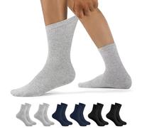 YouShow 6 Paires Diabetiques Chaussettes Multicolore Homme Femme Coton sans Elastique & sans Pression 47-50