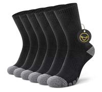 YouShow Chaussettes Mérinos Homme Femme 3 paires Chaussettes en laine Outdoor & Trekking Mérinos de randonnée Chaussettes de sport de course Noir 47-50