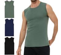 YouShow Débardeur Homme 100% Coton Lot de 3 sans Manches Maillot