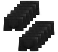 YouShow Lot de 12 Boxers Homme Coton, Caleçon pour Homme, Confortable et Doux, Ceinture Élastique, Stretch Ajustés sans Étiquette, 3XL Noir ×12