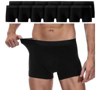 YouShow Lot de 12 Boxers Homme Coton, Caleçon pour Homme, Confortable et Doux, Ceinture Élastique, Stretch Ajustés sans Étiquette, L Noir ×12
