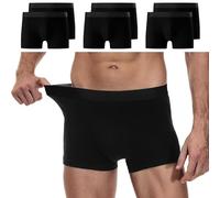 YouShow Lot de 6 Boxers Homme Coton, Caleçon pour Homme, Confortable et Doux, Ceinture Élastique, Stretch Ajustés sans Étiquette, XL Noir ×6