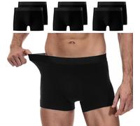 YouShow Lot de 6 Boxers Homme Coton, Caleçon pour Homme, Confortable et Doux, Ceinture Élastique, Stretch Ajustés sans Étiquette, M Noir ×6