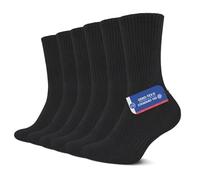 YouShow Lot de 6 paires de Chaussettes de Tennis Classiques pour Homme et Femme - Noir 35-38