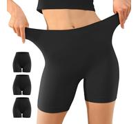 YouShow Shorty Femme sous Jupe Douce Legging Court sans Couture Boxer Short Sécurité Lot de 3 Noir M
