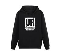 YOUSICHUANG Underground Resistance Records Detroit Techno Ur EDM House Hoody Unisex Long Sleeve Hooded with Pocket Black XL