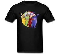 YOUSIJIE Men's Teletubbies Group StickerShort Sleeve T Shirt Sarge Size L