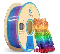 YOUSU Filament PLA 1,75 mm - Soie arc-en-ciel - 1 kg - Multicolore - Changement rapide - Soie arc-en-ciel - Filament pour imprimante 3D - Série bonbons - Rouge orange jaune vert bleu violet