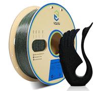 YOUSU PLA Filament 1,75 mm, filament d'imprimante 3D phosphorescent, matériau d'impression PLA noir brillant vert ciel étoilé avec / 0,03 mm, sans enchevêtrement ni colmatage pour (5)