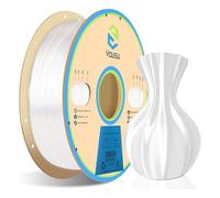 YOUSU PLA Silk Filament for 3D Printer, Gold PLA 3D Printer Material, Metallic Glossy Finish with Dimensional Accuracy +/ - 0.03mm, 1.75mm Silk PLA Filament Spool for FDM 3D Print (white)