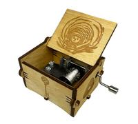 Youtang Coraline Boîte à musique en bois gravée Mini boîte à musique - Orphée dans le monde souterrain pour anniversaire/anniversaire/Saint-Valentin/Noël (marron)