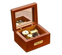 Youtang Mini boîte à musique créative en bois à remonter, 18 notes, jouet musical, mélodie : edelweiss