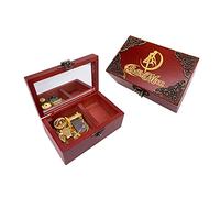 Youtang Sailor Moon Jewelry Boîte à musique avec miroir Boîte à musique en bois sculpté Boîte-cadeau à remonter (Mélodie: Moonlight Densetsu, mouvement doré)
