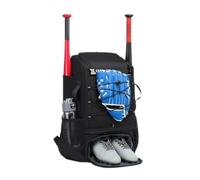 Youth Baseball Bag - Softball Bat Backpack | Large Capacity Gear Organizer | 54x36x23cm Oxford Cloth Baseball Backpack, 800g Lightweight Design with Bat Hooks, Shoe Compartment and Large Main Pocket for