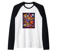 Youth Basketball Mania Space Galaxy Graffiti Art Manche Raglan