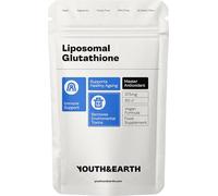 Youth & Earth Glutathion Liposomal Capsules 375mg - Glutathione Végétalien Pur Blanchissant Peau - Supplément pour Détox & Soutien Immunitaire - Favorise un Vieillissement Sain - 60 Capsules