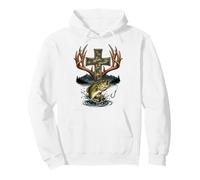 Youth Faith Camo Cross Hunting Fishing Christian Sweat à Capuche