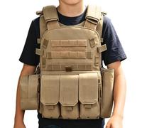 Youth Fishing Vest, Adjustable Utility Vest with Multiple Pockets