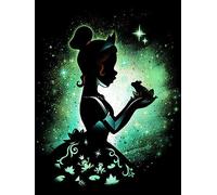 Youtheart Peinture diamant Tiana Diamond Art, 5D Full Drill Kit de broderie au point de croix, décoration murale à faire soi-même Taille unique
