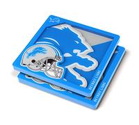 YouTheFan Dessous de Verre NFL Detroit Lions 3D Logo Series