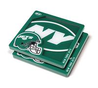 YouTheFan Dessous de Verre Unisexe NFL New York Jets Logo Series, Couleurs de l'équipe, x 10,2 cm