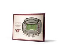 YouTheFan NCAA Virginia Tech Hokies StadiumView 5 couches 3D Wall Art - Lane Stadium Worsham Field