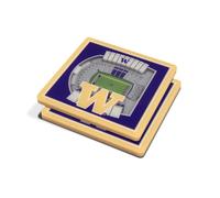 YouTheFan NCAA Washington Huskies 3D StadiumView Dessous de verre Husky Stadium 10,2 x 10,2 cm